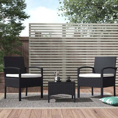 Rossford 2 Seater Rattan Conversation Set