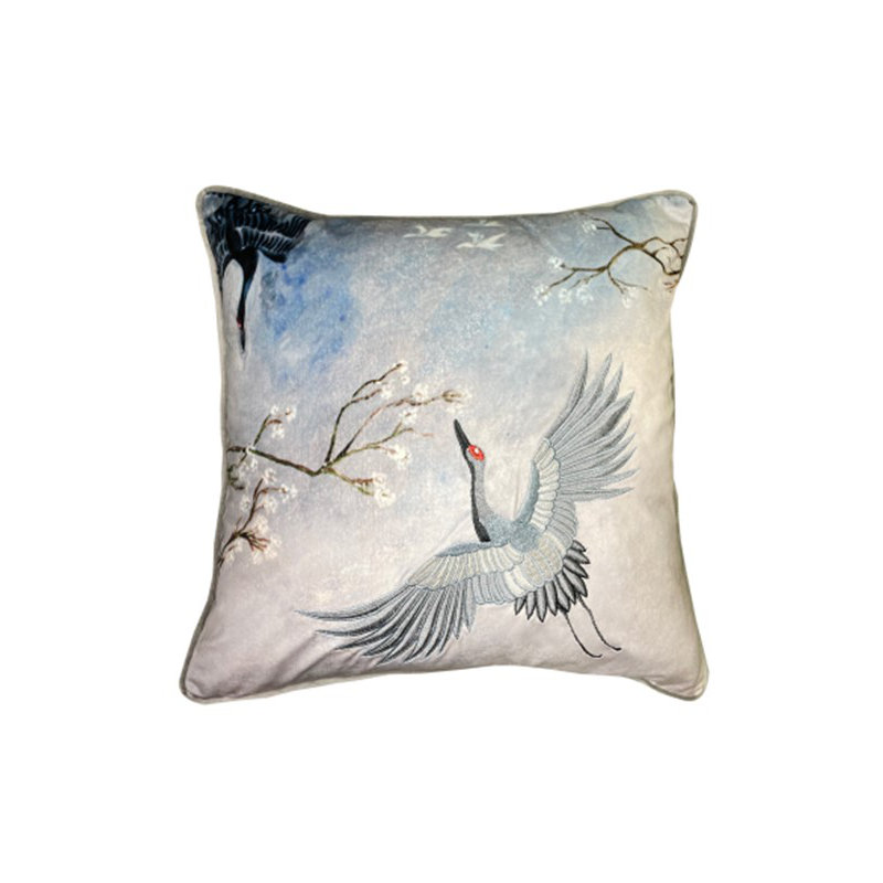 Galini Feather Abstract Square Throw Cushion