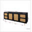 Support de console de télévision antique de style Mid-Century, conception multifonctionnelle