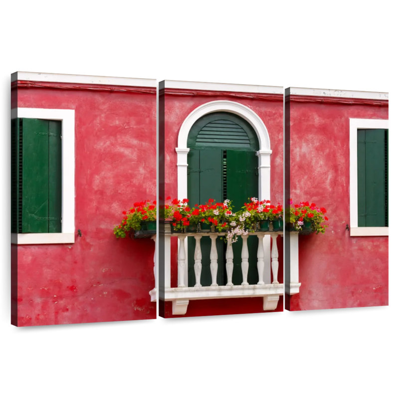 Lilie Balcony In Burano, 42" H x 65" W