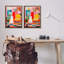 «Bright Room Sitting Cat», ensemble de 2 toiles flottantes encadrées dorées par Roozbeh Bahramali-843584595-843584598
