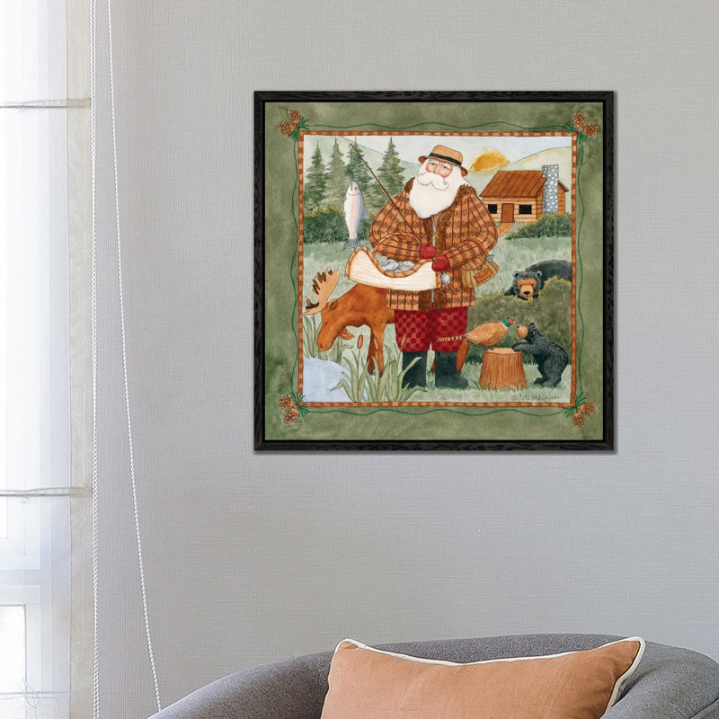 Catch Of The Day by Teresa Kogut - Painting on Canvas, Black Floater Framed, 66.04cm H x 66.04cm W x 3.81cm D