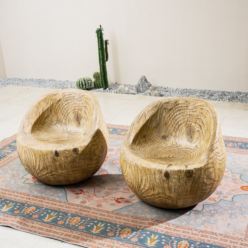 Méridienne d'extérieur aspect bois Terrafab (ensemble de 2)