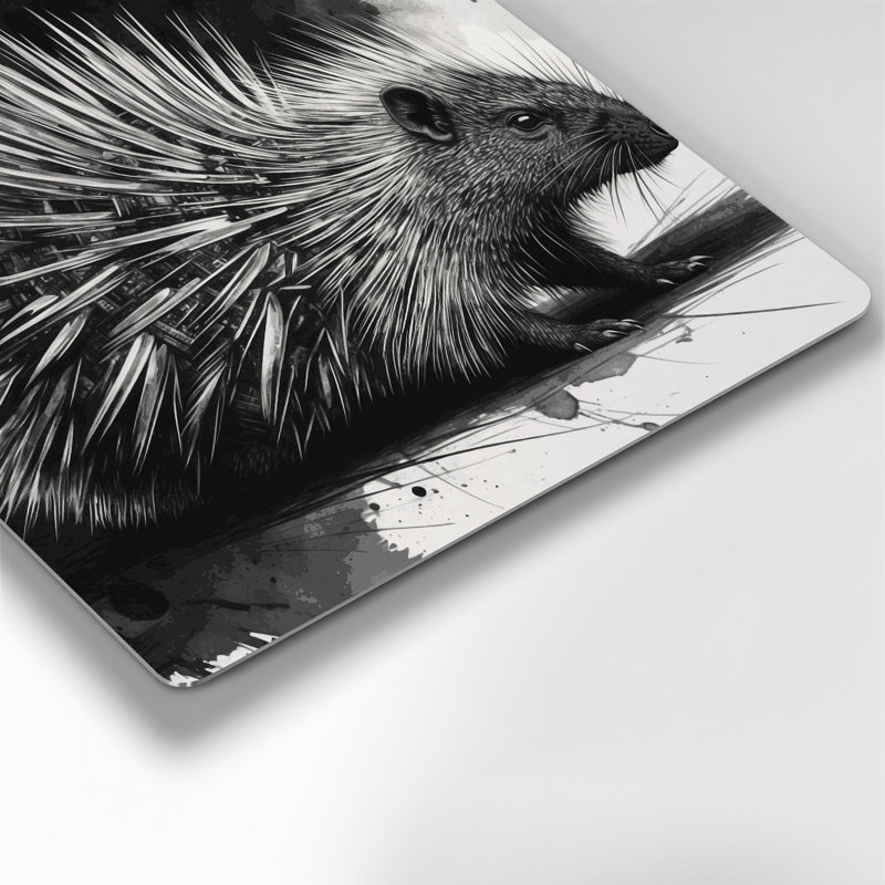 Art animalier gris sauvage, H 8 po x l 8 po