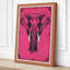 Elephant Heraldic Art Deco - Wrapped Canvas-104225332-104225340