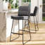 Aidie Upholstered Counter Stool with Metal Frame-502148038