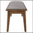 Grey And Natural Walnut Upholstered Dining Bench