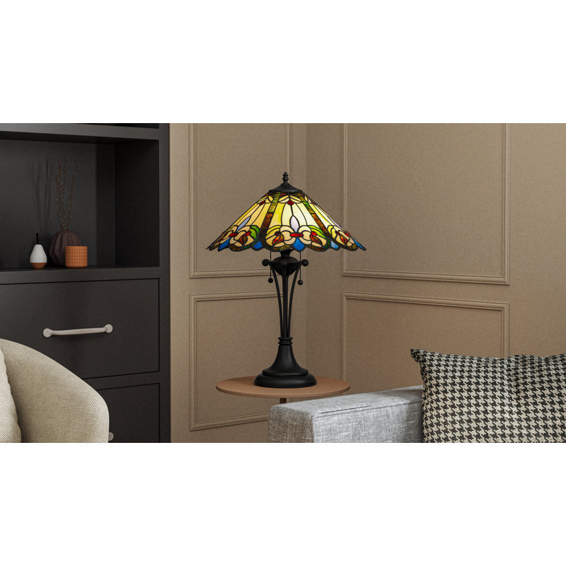 Giles 2-Light Matte Black Table Lamp