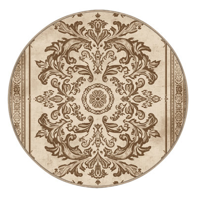 Tapis moelleux moelleux au look rétro de style rétro Dahill - beige