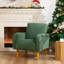 Upholstered Accent Armchair with Turned Solid Wood Legs-238016691