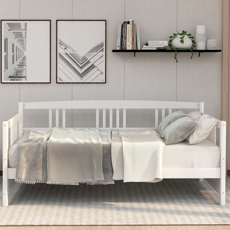 Modern Solid Wood Daybed, Multifunctional, White