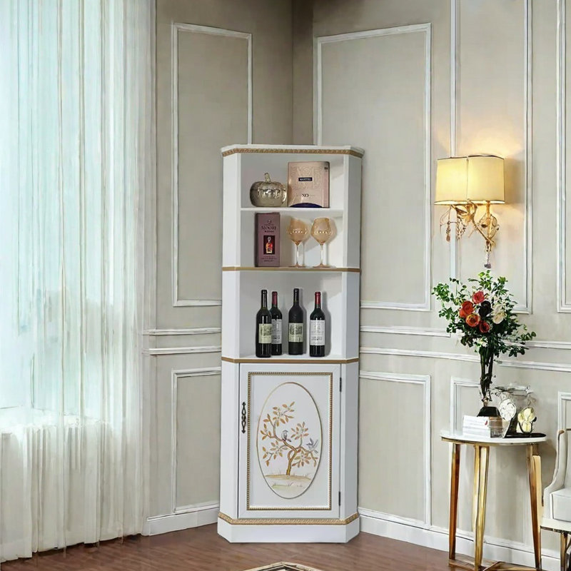 European style multi-purpose corner cabinet