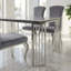 Cindy Grey Sintered Stone Dining Table with Luxury Silver Legs