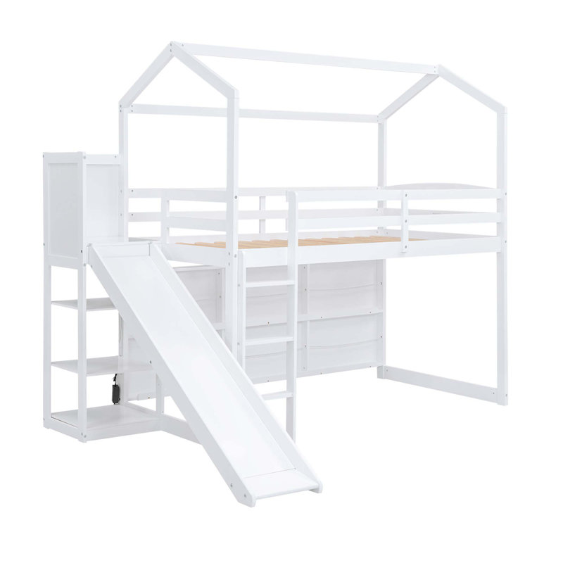 Lit plateforme simple avec rangement Sauter, Blanc