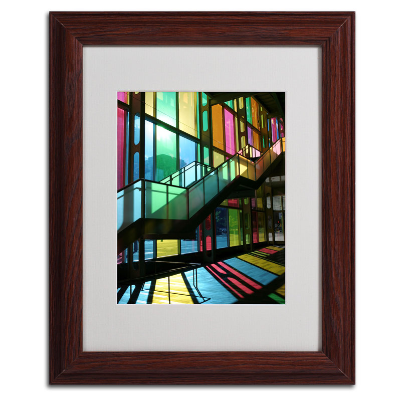 « montréal color » par pierre leclerc,, reproduction de photo encadrée, H 14 po x l 11 po x P 0,5 po, Brun - Biseautée