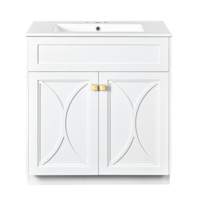 Meuble-lavabo 30 po avec lavabo en céramique