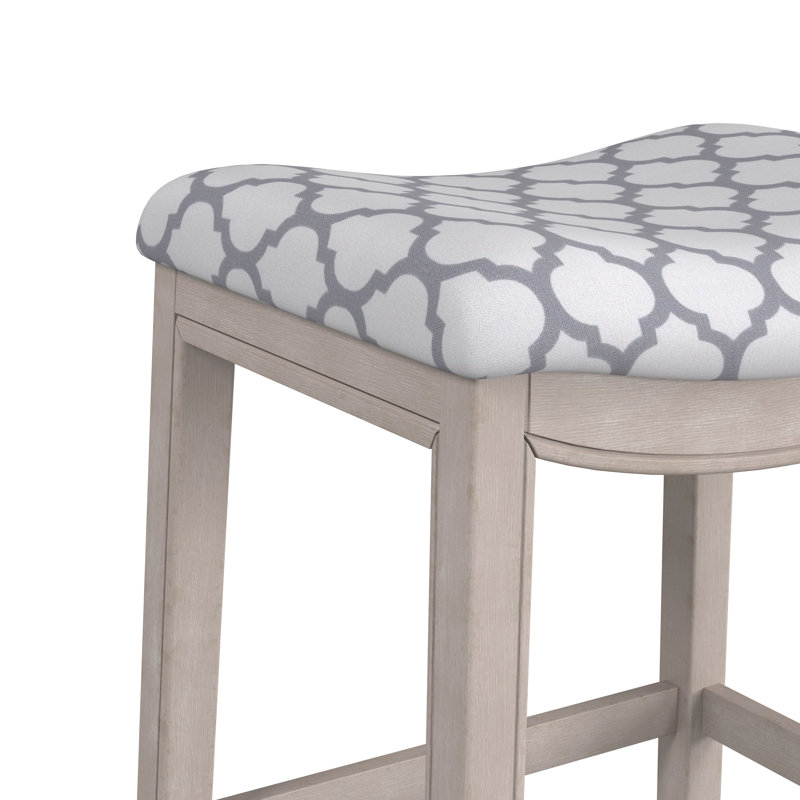 Tabouret de bar et de comptoir Hebron, Blanc, Tabouret de comptoir (siège d'une hauteur de 25,7