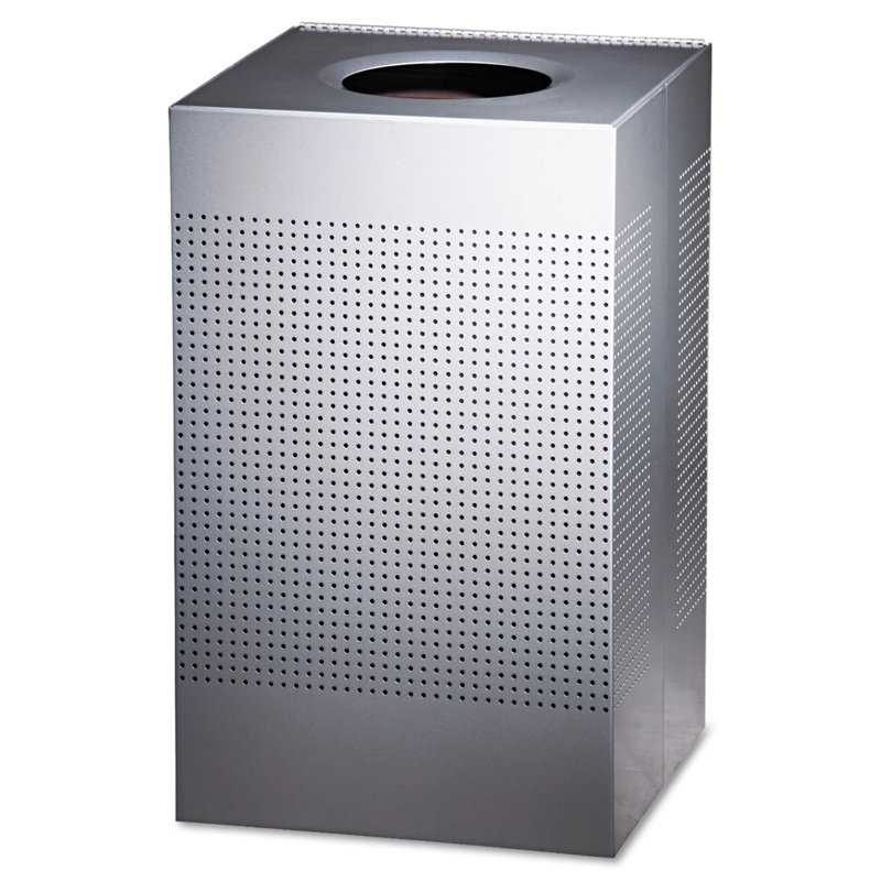Silhouettes® Steel Kitchen Trash Can, Silver Metalic