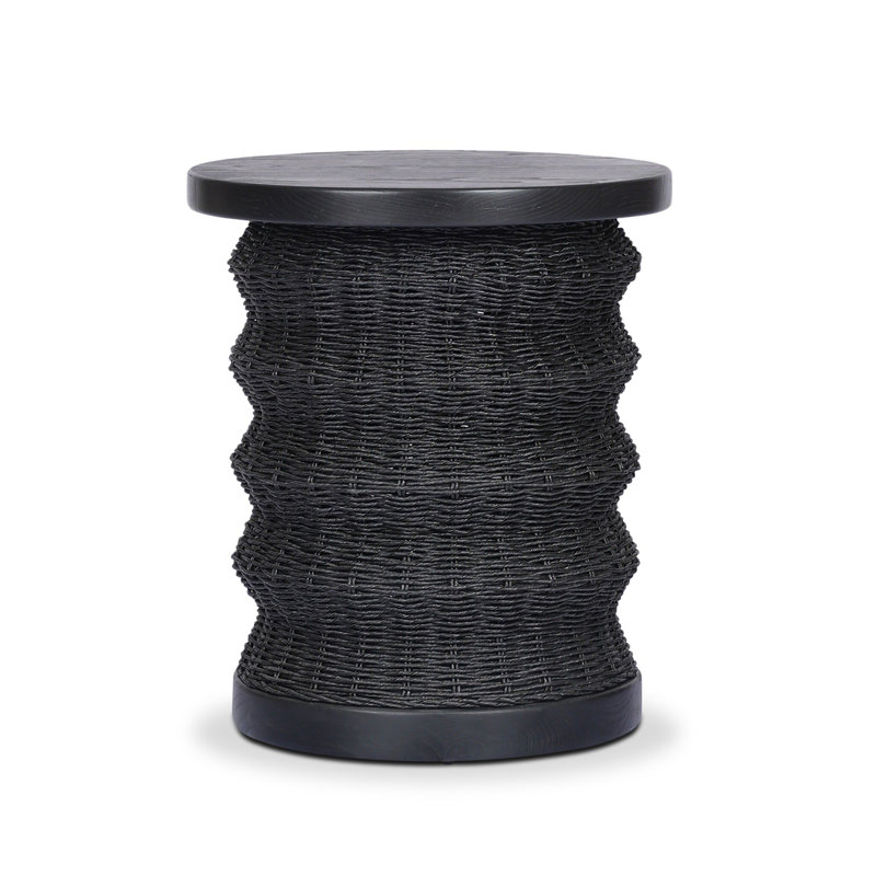 Brailey End Table-Smoked Natural Sungkai, Black Stained Sungkai