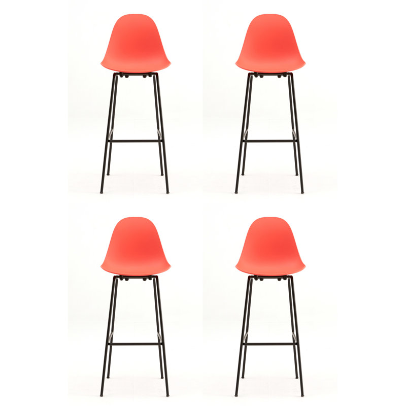 TA Bar & Counter Stool, Ocean Blue, Black, Counter Stool (25.6" Seat Hight)