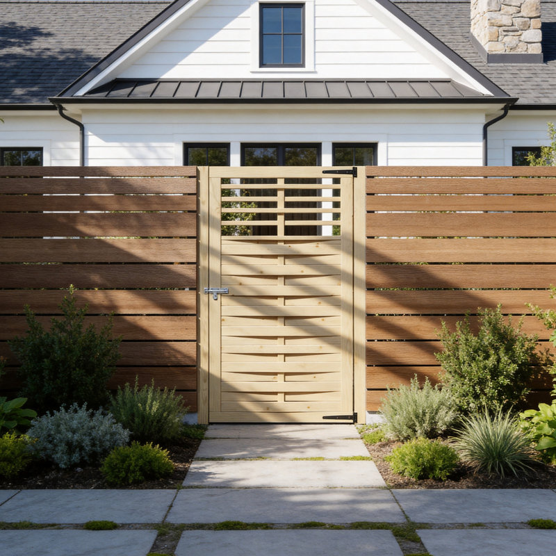 90cm H x 180cm W Wood Fence Panels Included