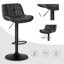 Set Of Bar Stools, Height-Adjustable, 360° Rotatable, Bar Chair With Backrest, Footrest, Upholstered Stool With Faux Leather, Ergonomic Stool In Bar, Seat 49 X 36 Cm, Metal-1410650271-1432812822