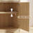 31.5" Modern 2-Door Storage Sideboard Buffet Cabinet with Adjustable Shelves, Modular Fluted Wood Accent Cabinet with Gold Handles for Living Room, Kitchen-1511621403