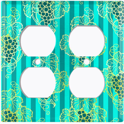 Patterned 2 - Gang Toggle Light Switch Standard Wall Plate