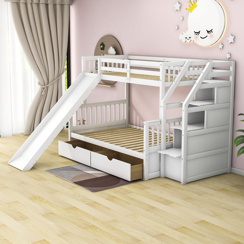 Bilmar Twin Over Full 2 - Drawer Standard Bunk Bed by Isabelle & Max™, White