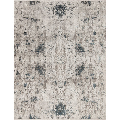 Santorini Abstract Area Rug in Gray