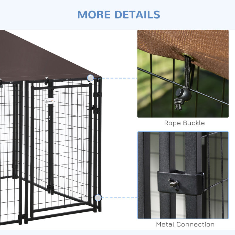 Pawhut Lockable Dog House Kennel & Reviews | Wayfair