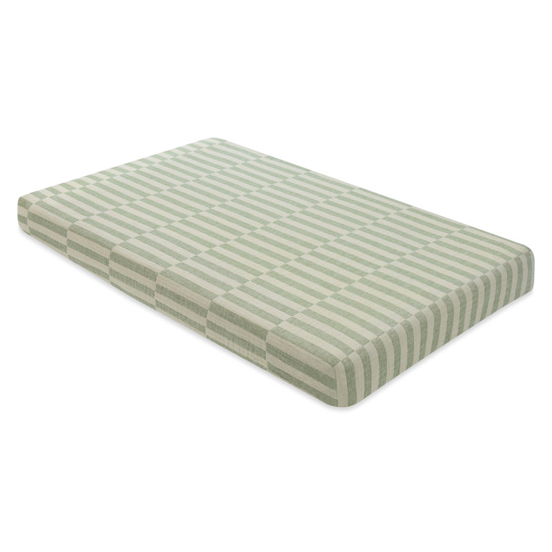 Moss Stripe Muslin Mini Crib Sheet