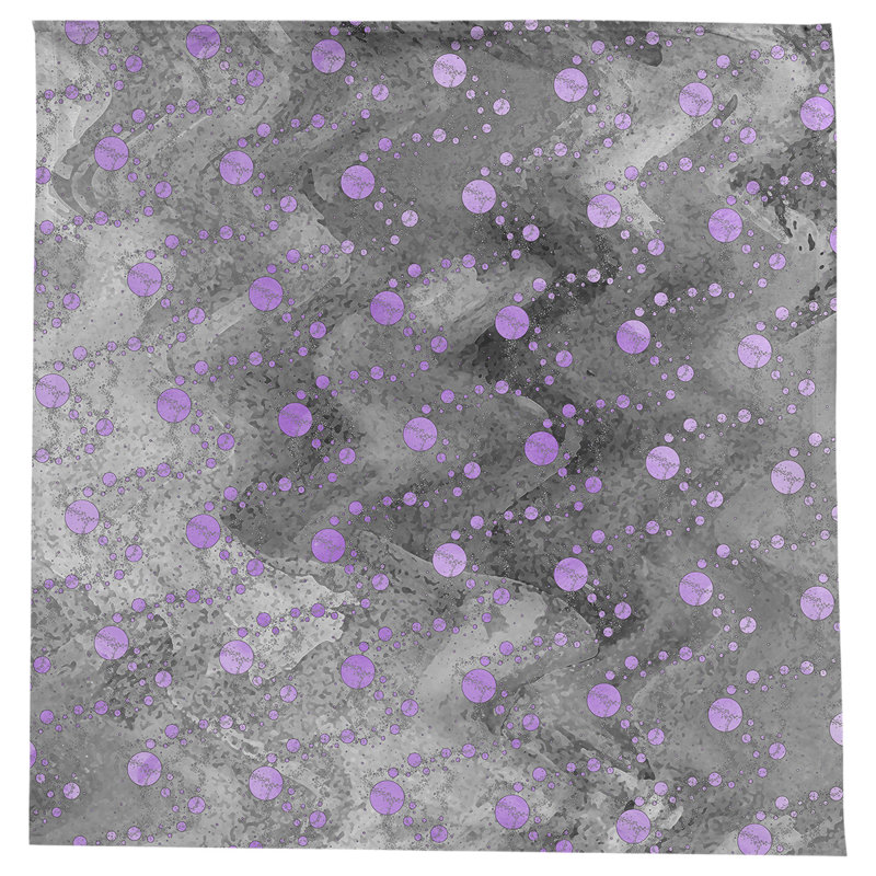 Leffel Abstract Square Tablecloth, Pink/Gray/Black