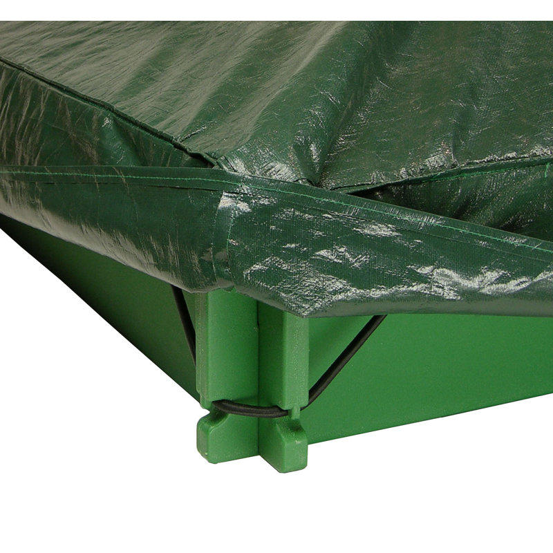 Sandlock Sandboxes 58.5'' x 10'' Plastic Rectangle Sandbox with Cover