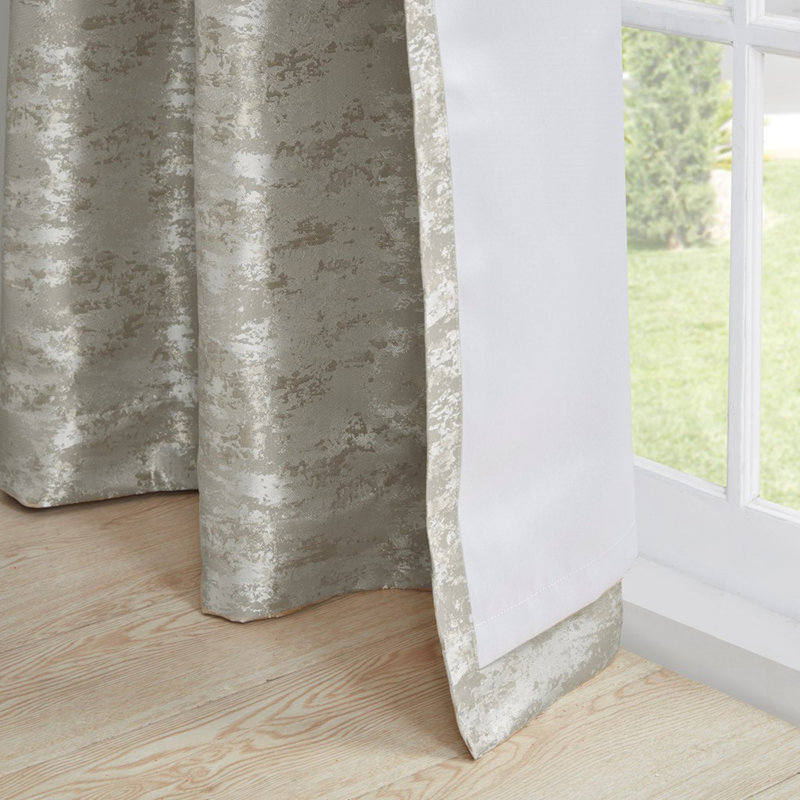 Rideau occultant avec passe-tringle Jacquard, Doré, L 50 po x L 84 po