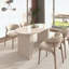 Extendable Oval Dining Table,with Wooden Strip Base for Modern Family Living-130195721