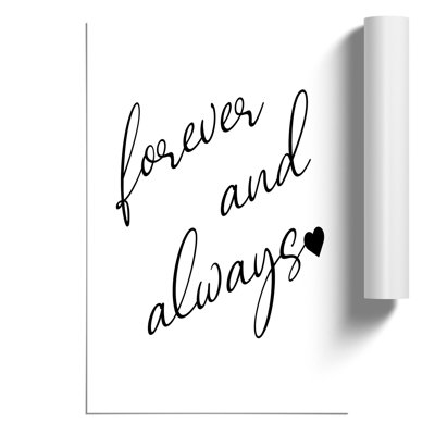 Forever and Always - Unframed Typography