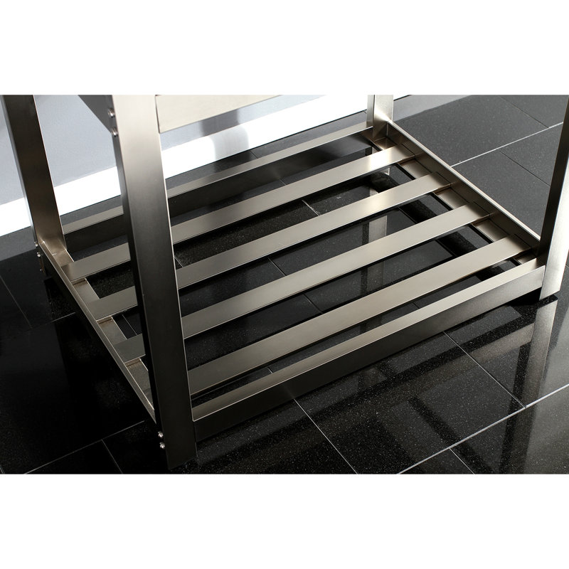 Meuble-lavabo simple 31 po Fauceture, Nickel brossé