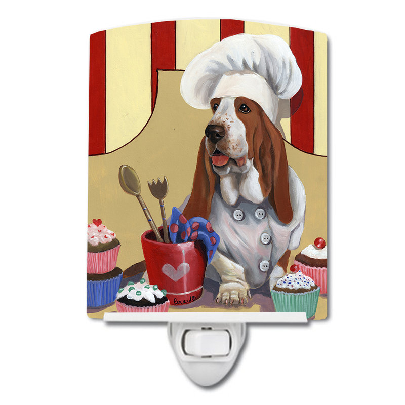 Veilleuse Westie, Basset hound petit gâteau