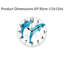 Horloge murale 12 x 12 po Blue Watercolor Dolphins
