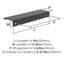 Poignée d'armoire noire matte 6 pouces (152 mm) Streamline II - paquet de 25-111778810-111778812