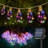 Solar Outdoor String Lights 24FT Vintage Rope Hemp Solar Lights With 20 Shatterproof Bulbs,8 Modes Solar Powered String Lights With Memory Function, Waterproof For Garden,Camping,Café