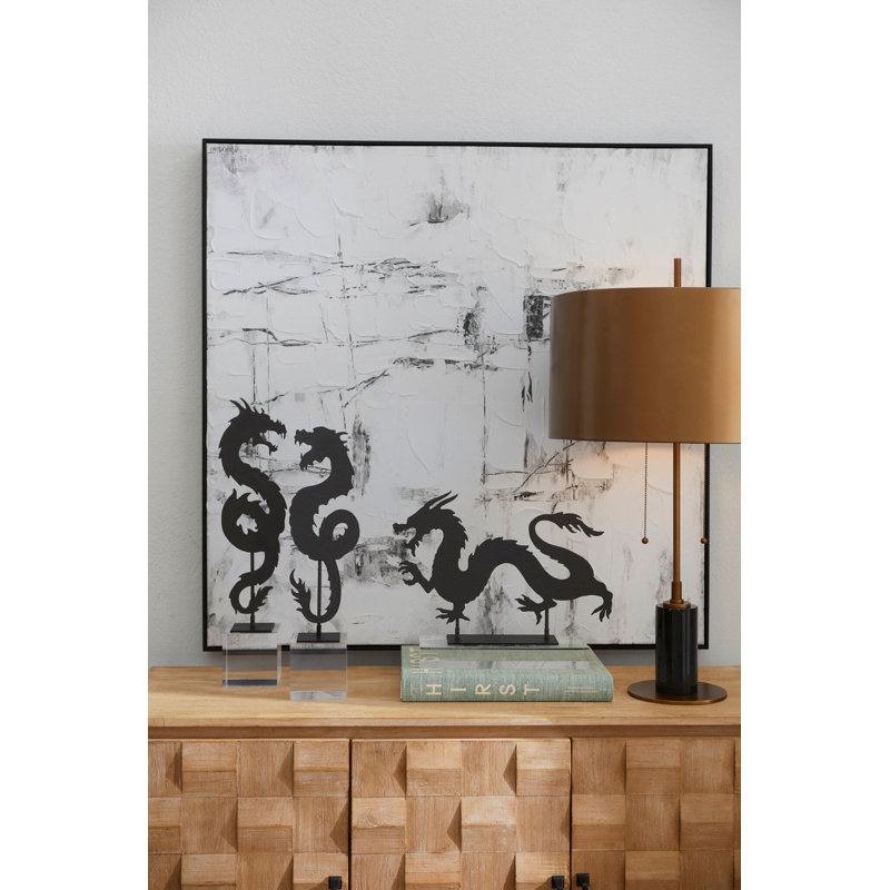 Haku 21" H Handmade Animals Figurine / Sculpture, Black