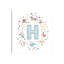 Lettre illustrée H bleue - impression-52820175-52820176-52820177