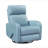 Sery Swivel Glider Manual Reclining Chair W Pull Handle, Blue Leather-119907023