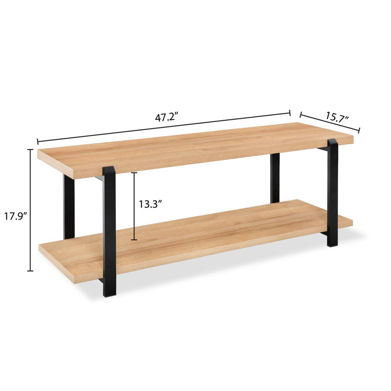47"W Storage Bench with Metal Leg