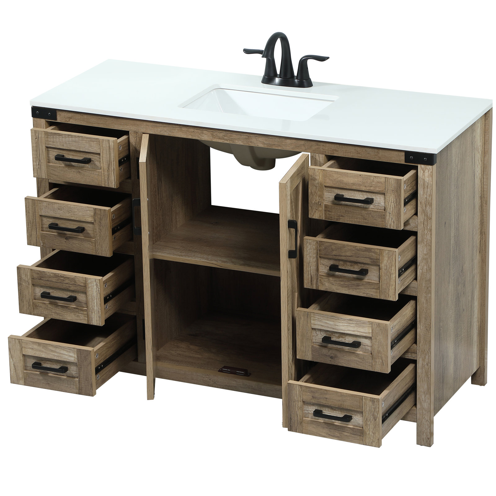 Slayton 48'' Single Bathroom Vanity, Natural Oak