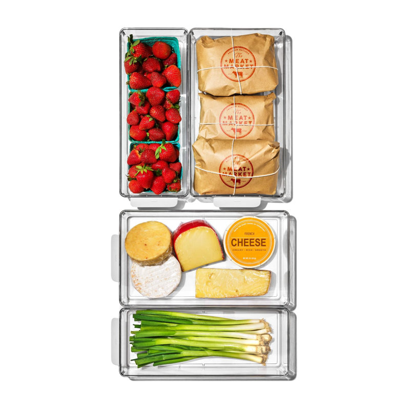 OXO Good Grips 4-Piece Fridge Storage Bin Starter Set - Thumbnail 3