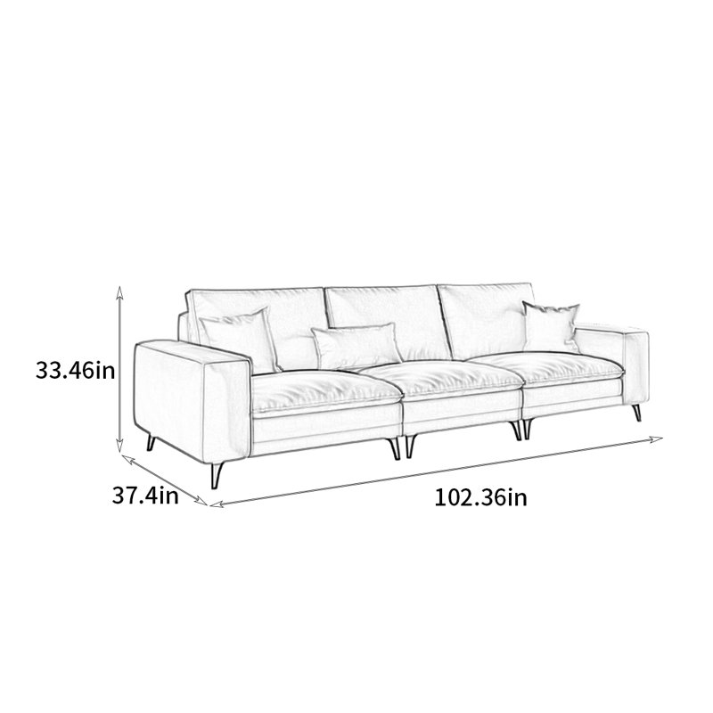 Lipson, H 33,46 po x l 102,36 po x P 37,4 po