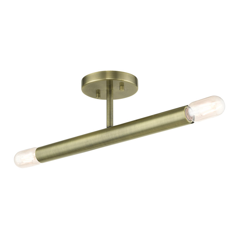 Margolf Semi Flush Mount, Anitque Brass